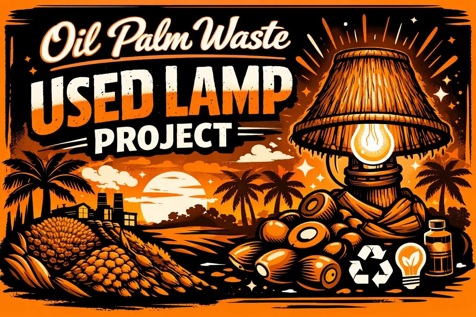 Oil Palm Waste Used Lamp Project
