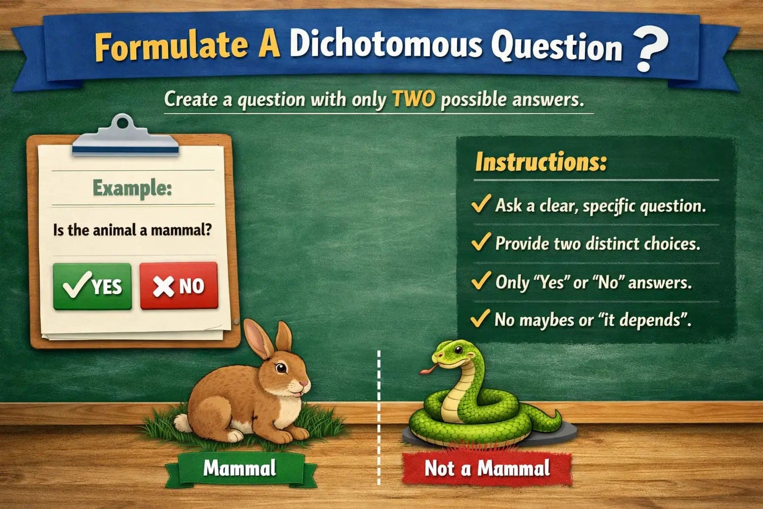 Formulate A Dichotomous Question with Accompanying Instruction